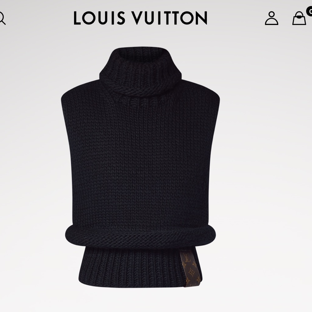Louis Vuitton Trompe L'Oeil Black Knitted Turtleneck Pullover